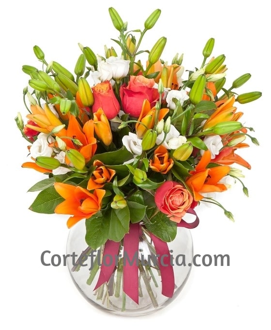 Ramo de Rosas y Lilium